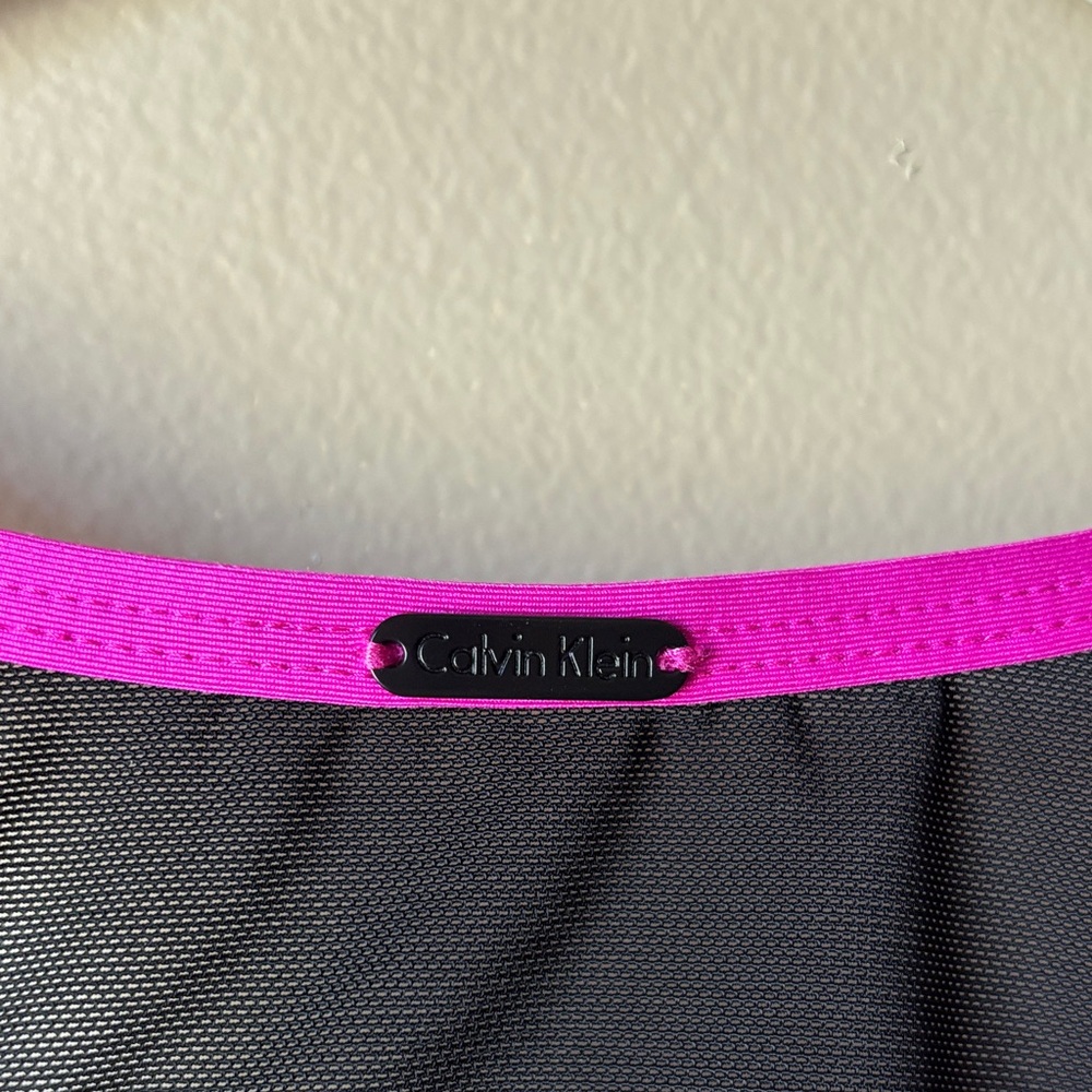 Calvin Klein Black and Hot Pink Athletic Bikini Set - Picture 8 of 13